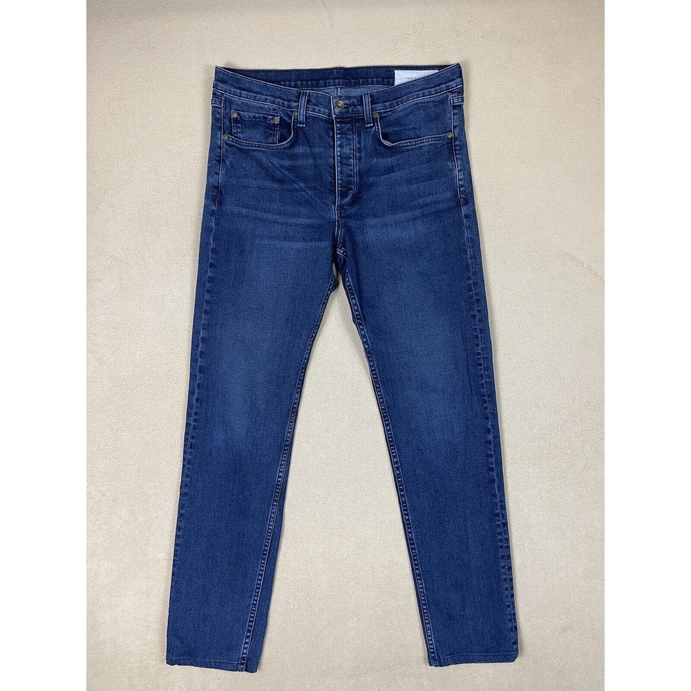 Rag & Bone Jeans Mens 33 Blue Straight Button Fly Casual Workwear Denim Adult